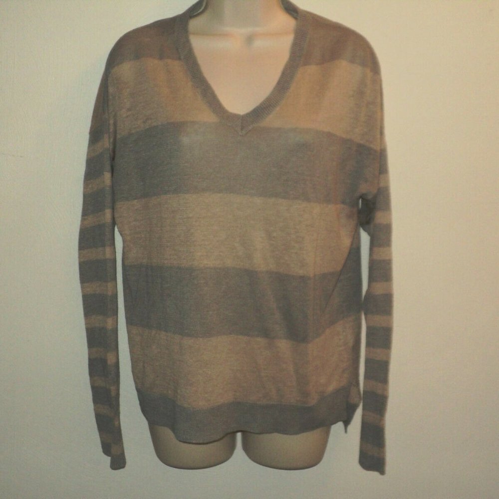Pure Amici Sweater Small Oversized Tan & Gray
